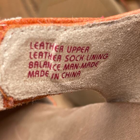 Earth Khaya Kella Sandals Womens Size 10 M Orange Leather Cork Wedge Slingback - Picture 10 of 10